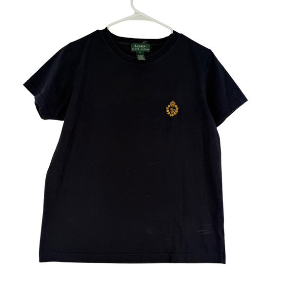 Lauren Ralph Lauren Other - Vintage Lauren Ralph Lauren Navy Crest Logo T-Shirt Mens Small Blue 90s Prep